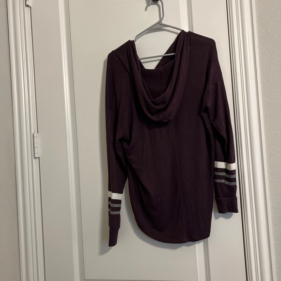 EUC Mix By 41 Hawthorn V-Neck Pullover Hoodie Sweater Purple Women's Sized Large - Picture 5 of 7